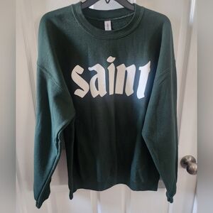 Gildan Green Crew Neck Sweater
